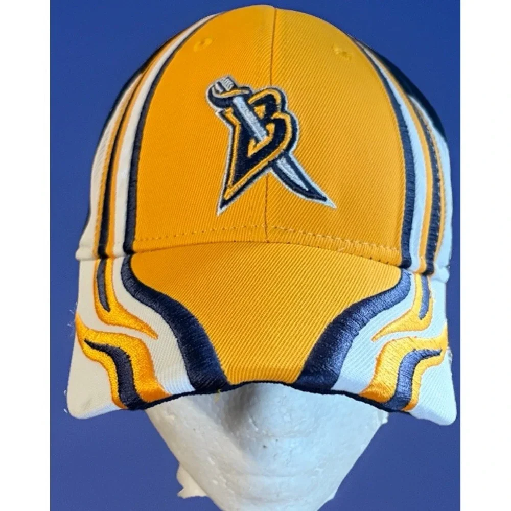 Vintage Reebok Buffalo Sabres NHL Face Off Collection Fitted Hat Blue/Gold L/XL